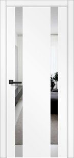Межкомнатные двери алюминиевый торец TMDOORS (600х2000 мм), TM21-001-01, Белая структура TM21-001-01 фото