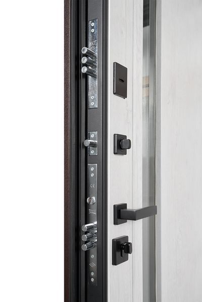 Двери входные с терморазрывом Tower ABWEHR, (860/960х2050 мм), Lampre Венге темный + Сосна прованс 1467 фото