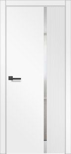 Межкомнатные двери алюминиевый торец TMDOORS (600х2000 мм), TM3-001-01, Белая структура TM3-001-01 фото