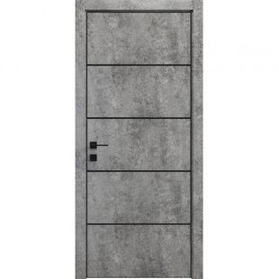 Межкомнатные двери алюминиевый торец TMDOORS (600х2000 мм), TM17-001-13, Бетон серый TM17-001-13 фото