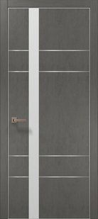 Межкомнатные двери алюминиевый торец TMDOORS (600х2000 мм), TM57-001-13, Бетон серый TM57-001-13 фото