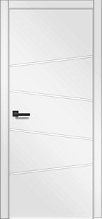 Межкомнатные двери алюминиевый торец TMDOORS (600х2000 мм), TM32-001-01, Белая структура TM32-001-01 фото